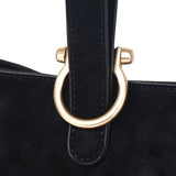 Nellie Petite Top Handle Bucket Bag (Black)