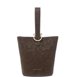 Nellie Petite Top Handle Bucket Bag (Espresso)
