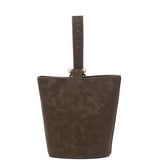 Nellie Petite Top Handle Bucket Bag (Espresso)