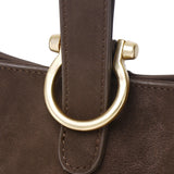 Nellie Petite Top Handle Bucket Bag (Espresso)