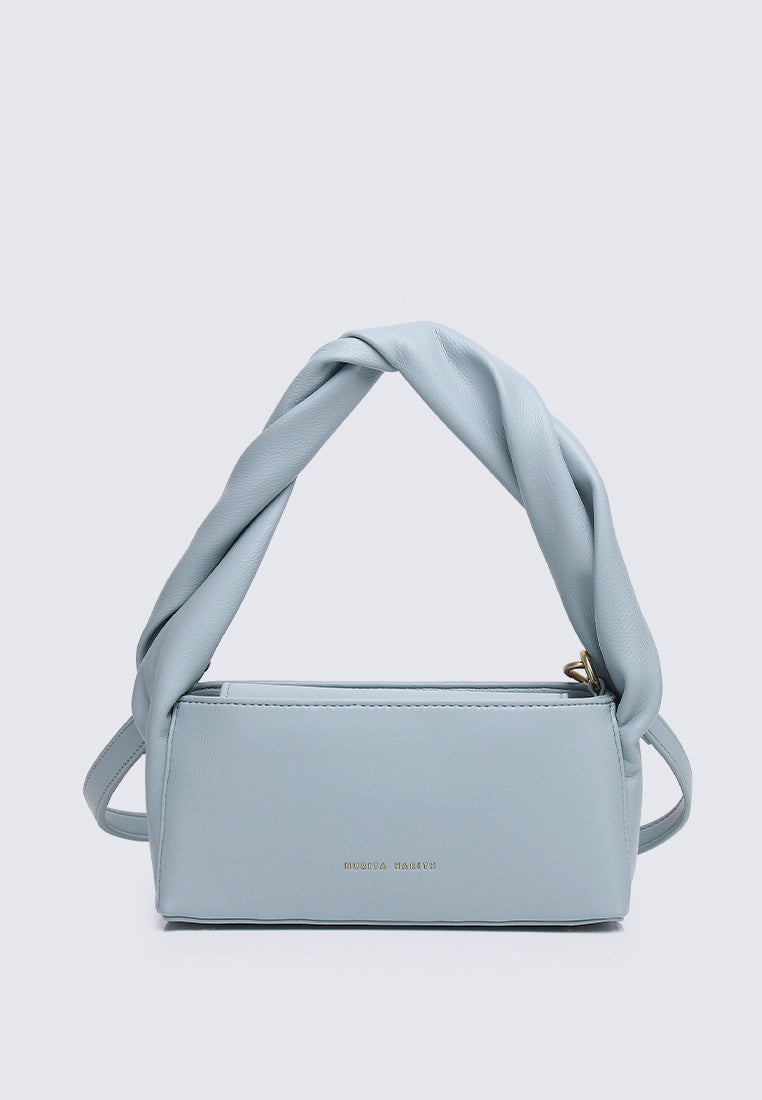 Nuri Twist Top Handle Handbag (Sky Blue)