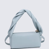 Nuri Twist Top Handle Handbag (Sky Blue)