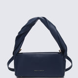 Nuri Twist Top Handle Handbag (Midnight Blue)