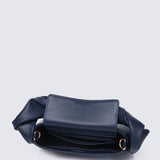 Nuri Twist Top Handle Handbag (Midnight Blue)