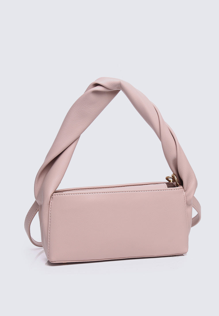 Nuri Twist Top Handle Handbag (Pink)