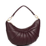 Nyra Pleated Shoulder Bag (Maroon)