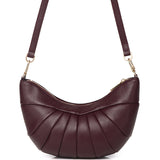 Nyra Pleated Shoulder Bag (Maroon)