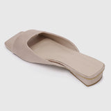 Hermione Slide Sandals (Nude)