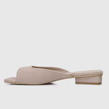 Hermione Slide Sandals (Nude)