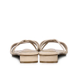 Harleen Crossed Slip Ons Sandals (Nude)