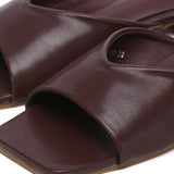 Helisa Slip Ons Sandals (Maroon)