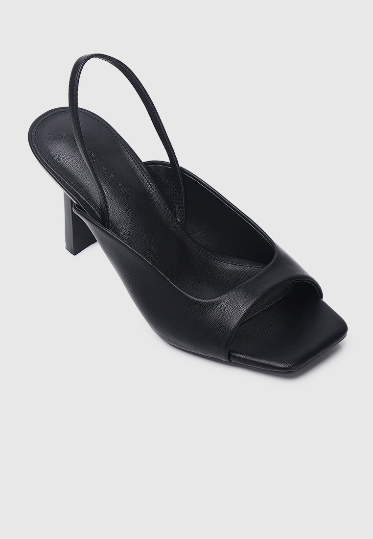 Heloise Slingback Heels (Black)