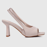 Hera Slingback Heels (Nude)