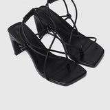 Heidi Strappy Heels (Black)