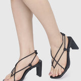 Heidi Strappy Heels (Black)