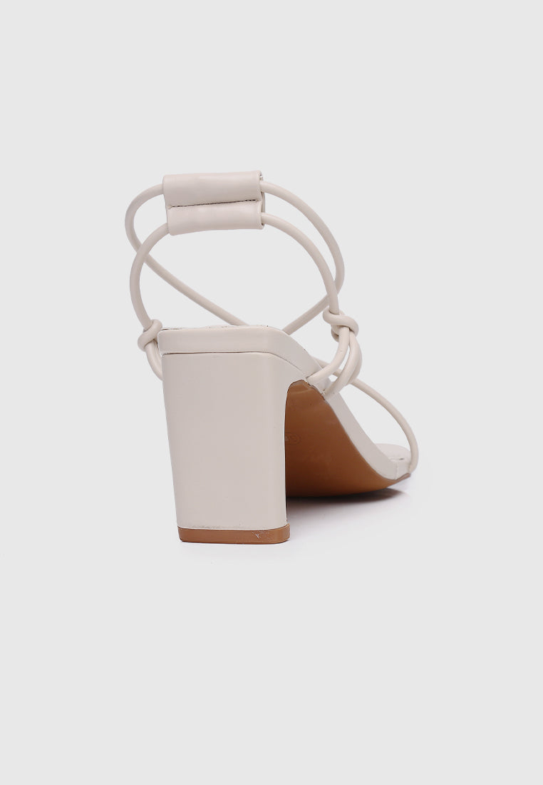 Heidi Strappy Heels (Blanched Almond)