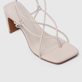 Heidi Strappy Heels (Blanched Almond)