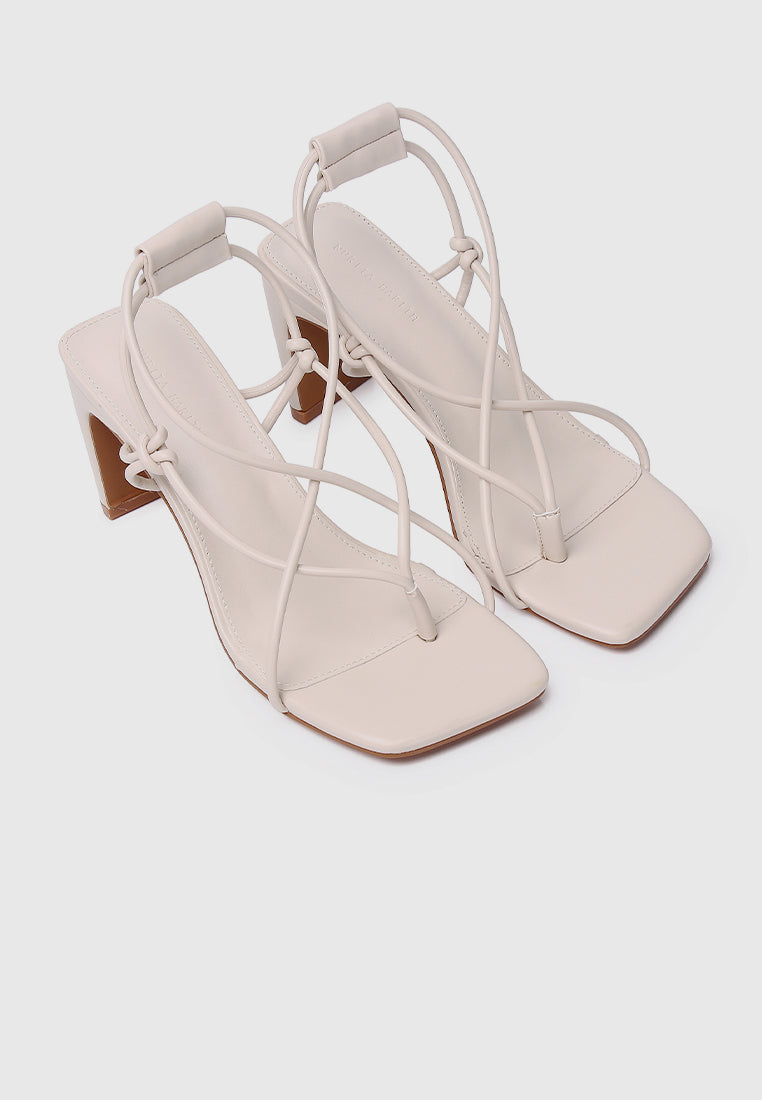 Heidi Strappy Heels (Blanched Almond)