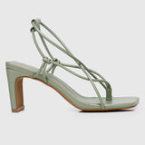 Heidi Strappy Heels (Dark Sea Green)