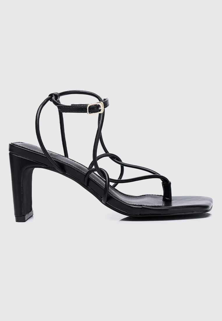 Hania Strappy Heels (Black)