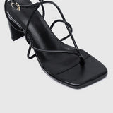 Hania Strappy Heels (Black)