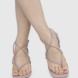 Hania Strappy Heels (Thistle)