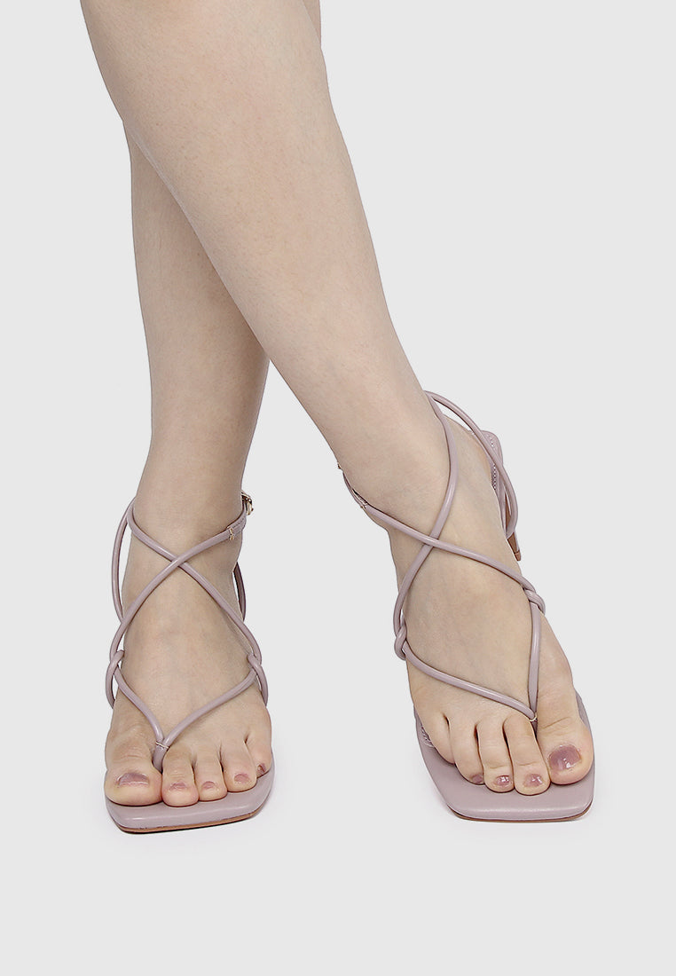 Hania Strappy Heels (Thistle)