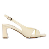 Helen Slingback Heels (Light Yellow)