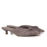 Hanara Pleated Slip-On Mules (Nude)