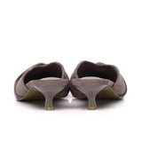 Hanara Pleated Slip-On Mules (Nude)