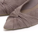 Hanara Pleated Slip-On Mules (Nude)