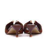 Hazeera Buckle Heels (Brown)