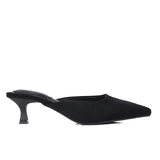 Hana Suede Pumps Heels (Black)