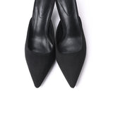 Hana Suede Pumps Heels (Black)