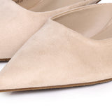 Hana Suede Pumps Heels (Nude)