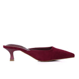 Hana Suede Pumps Heels (Maroon)