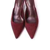 Hana Suede Pumps Heels (Maroon)