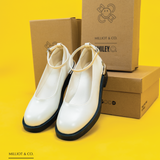 A Smiling Heart Ankle-Strap Flats & Ballerina (Bone)