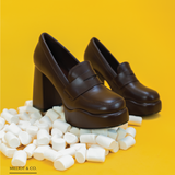 Happy Mind Platform Pumps (Brown)