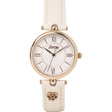 Barbie Your Fave! Rose Gold Leather Analog Watch (White)