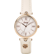 Barbie Your Fave! Rose Gold Leather Analog Watch (White)
