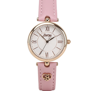 Barbie Your Fave! Rose Gold Leather Analog Watch (Pink)