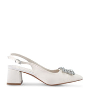 Doretta Pointed Toe Heels (White)