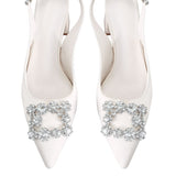 Doretta Pointed Toe Heels (White)