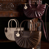 Bliss Bea Pleated Handbag (Beige)