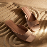 Hermione Slide Sandals (Nude)