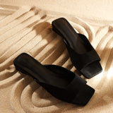 Hermione Slide Sandals (Black)