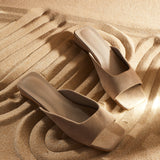 Hermione Slide Sandals (Almond)