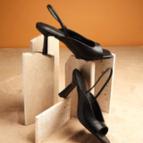 Heloise Slingback Heels (Black)