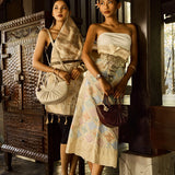 Bliss Bea Pleated Handbag (Maroon)